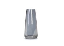 אגרטל מילן זכוכית 15ס"מ - שקוף אפור